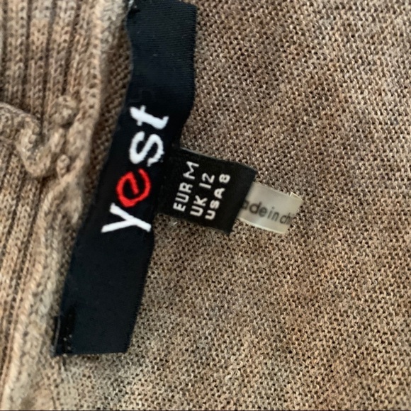 Yest Criss Cross Beige Tan Sweater - Picture 2 of 4
